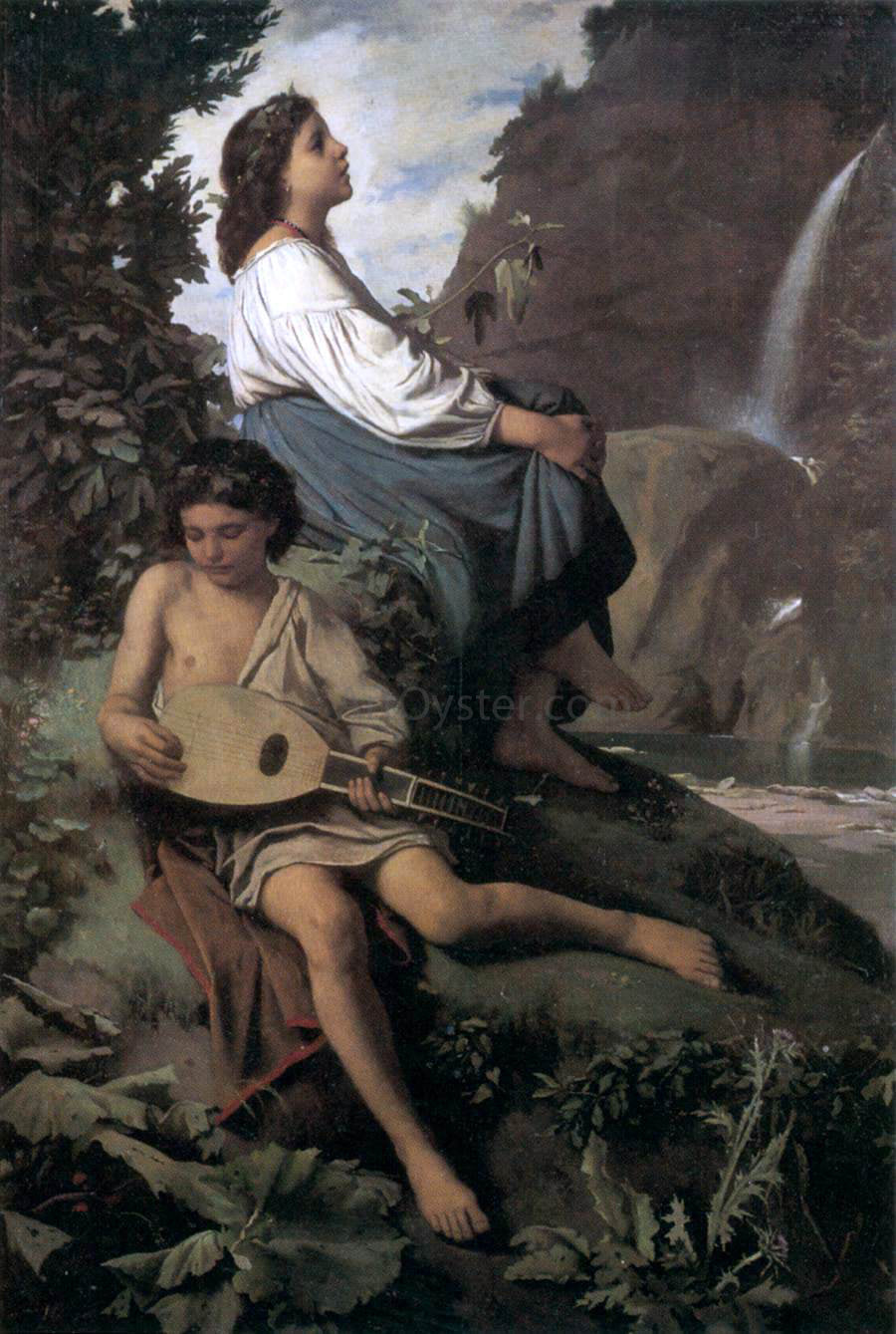 Anselm Friedrich Feuerbach Ricordo da Tivoli - Hand Painted Oil Painting