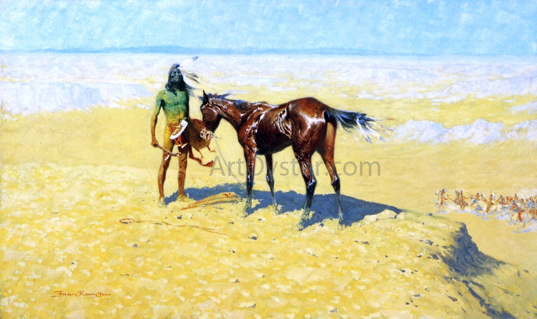 Frederic Remington Ridden Down - Hand Painted Oil Painting