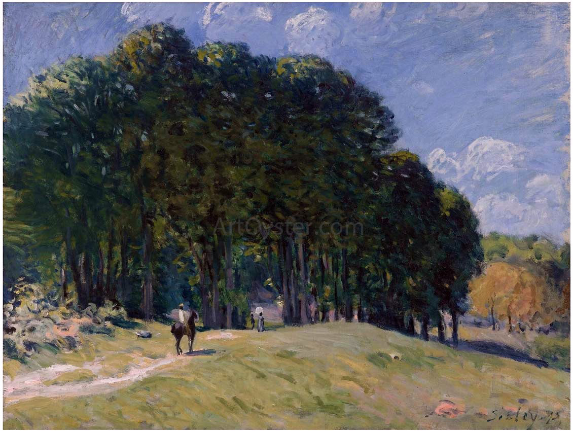 Alfred Sisley Rider at the Edge of the Forest - Hand Painted Oil Painting