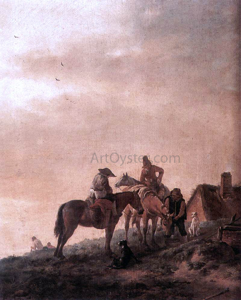 Philips Wouwerman Rider's Rest Place - Hand Painted Oil Painting