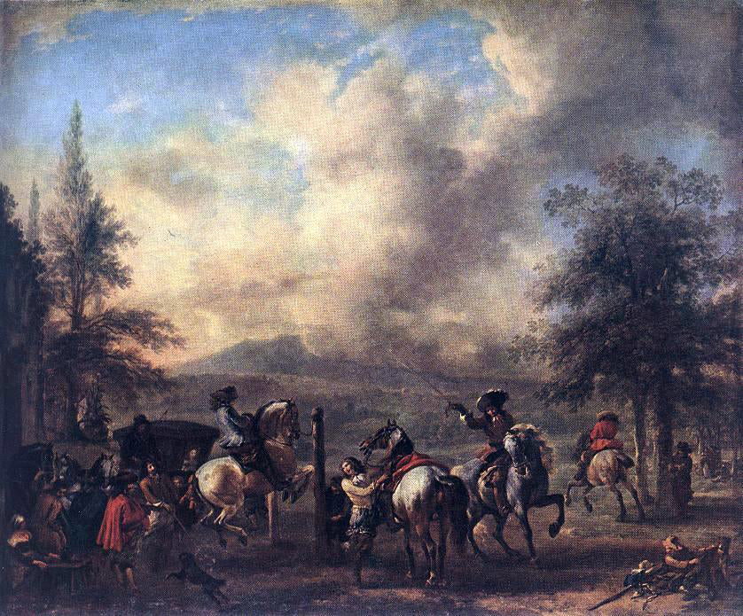 Philips Wouwerman Riding School - Hand Painted Oil Painting