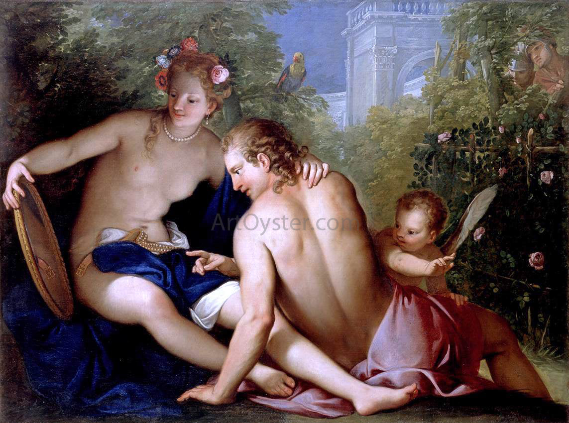  Antonio Bellucci Rinaldo and Armida - Hand Painted Oil Painting
