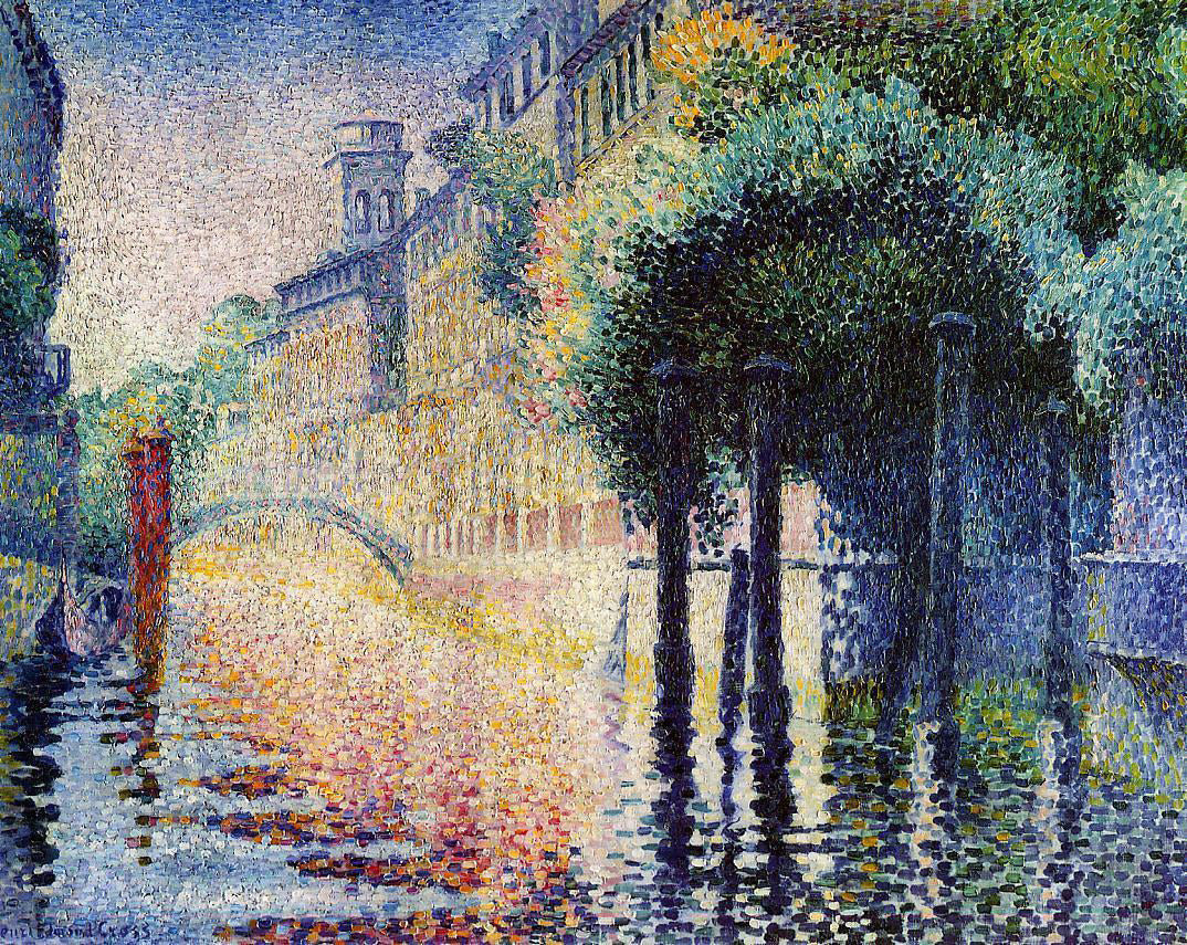 Henri Edmond Cross Rio San Trovaso, Venice - Hand Painted Oil Painting