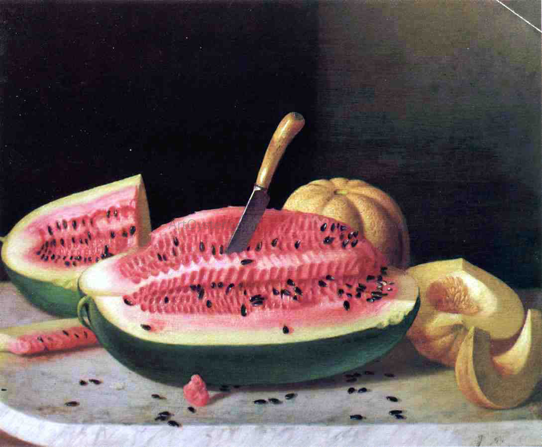 John F Francis Ripe Melons - Hand Painted Oil Painting