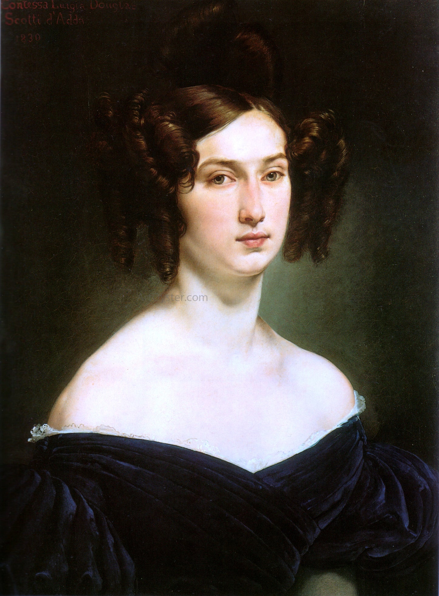  Francesco Hayez Ritratto della contessa Luigia Douglas Scotti d'Adda - Hand Painted Oil Painting