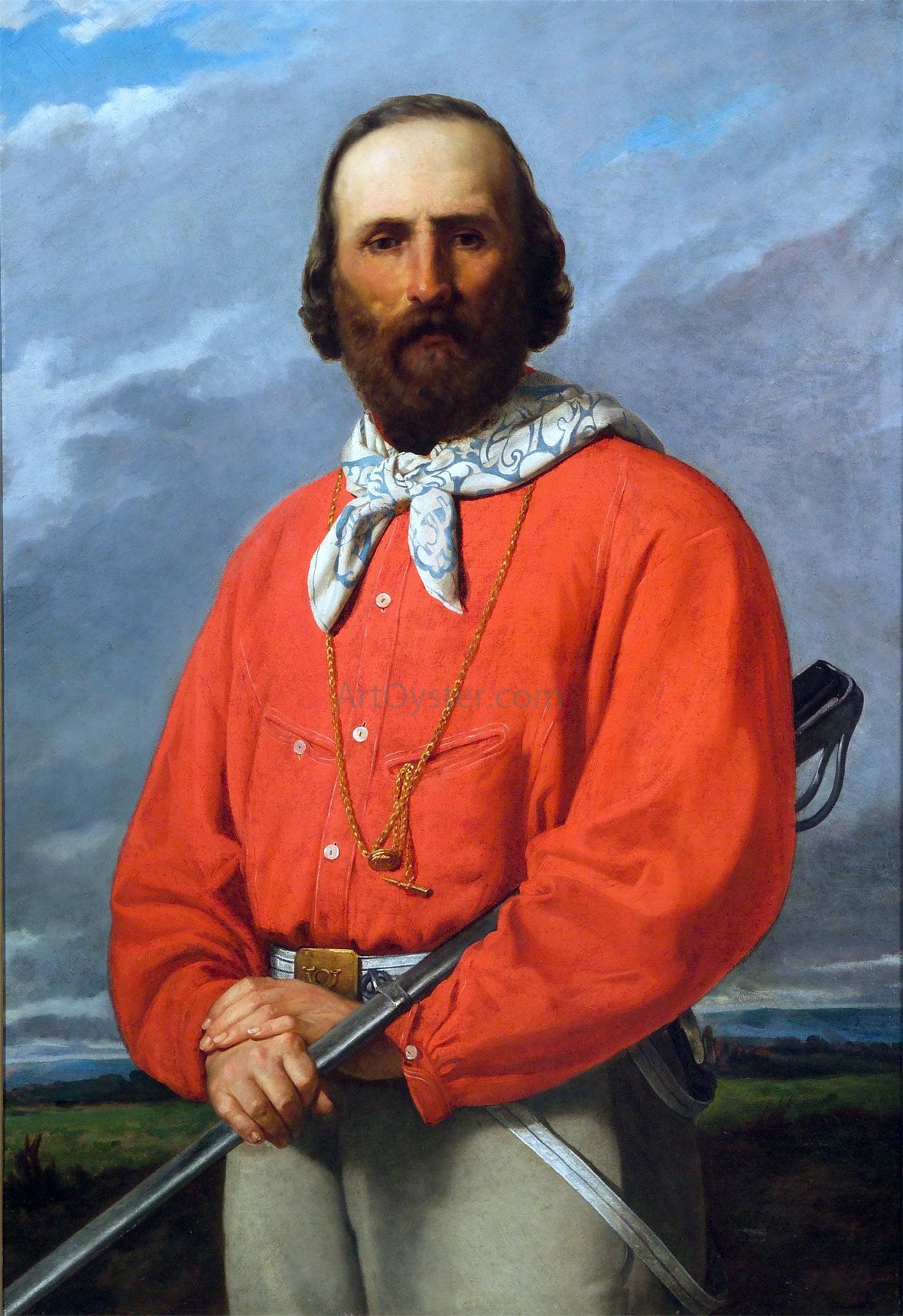 Silvestro Lega Ritratto di Giuseppe Garibaldi - Hand Painted Oil Painting