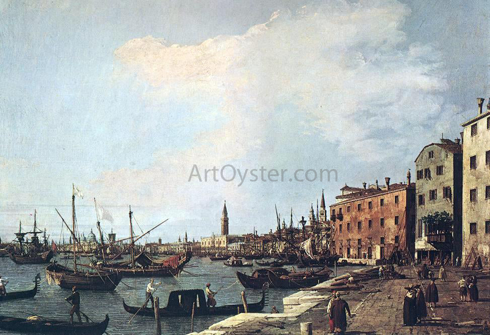 Canaletto Riva degli Schiavoni - West Side - Hand Painted Oil Painting