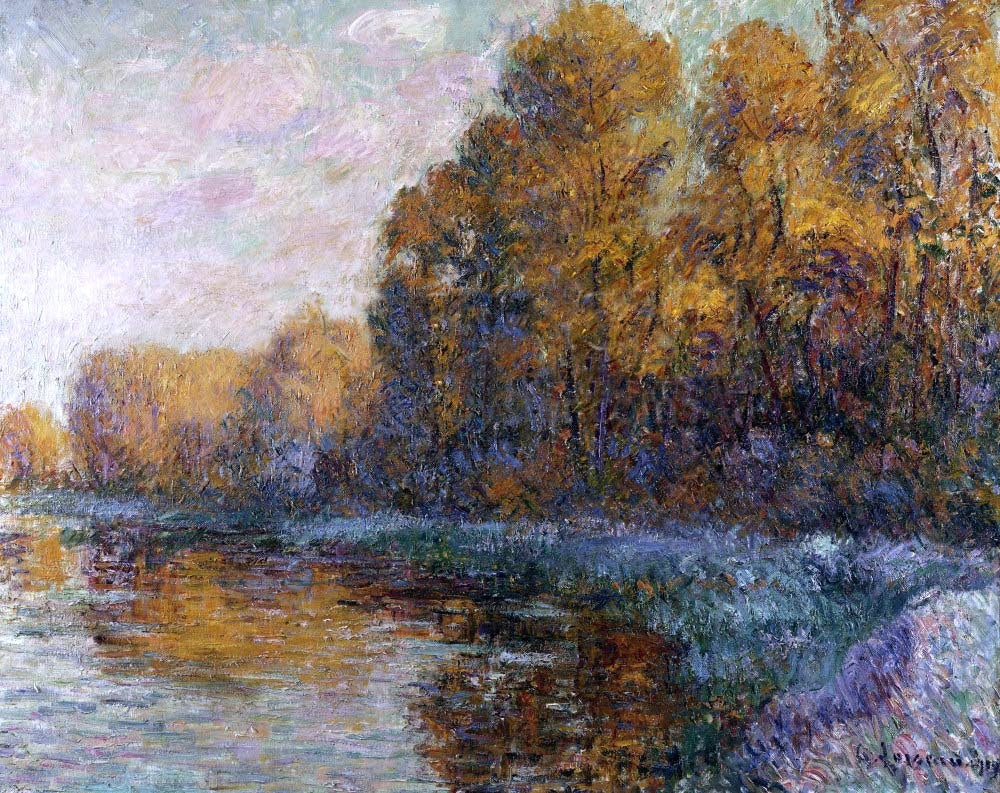Gustave Loiseau River in Autumn - Hand Painted Oil Painting