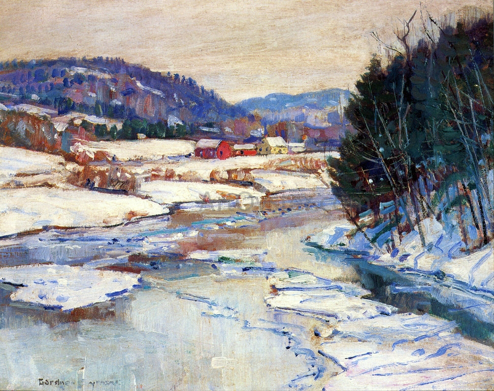 George Gardner Symons River in Winter - Hand Painted Oil Painting