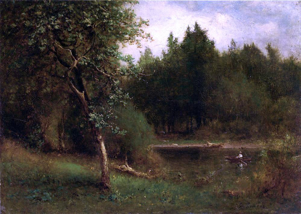 George Inness River Landscape - Hand Painted Oil Painting