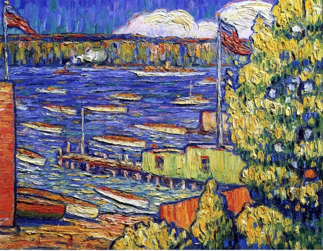 Middleton Manigault River Scene (also known as A Flotilla on the Hudson) - Hand Painted Oil Painting