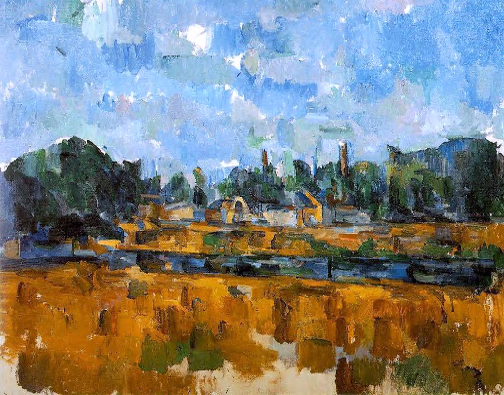 Paul Cezanne Riverbanks - Hand Painted Oil Painting