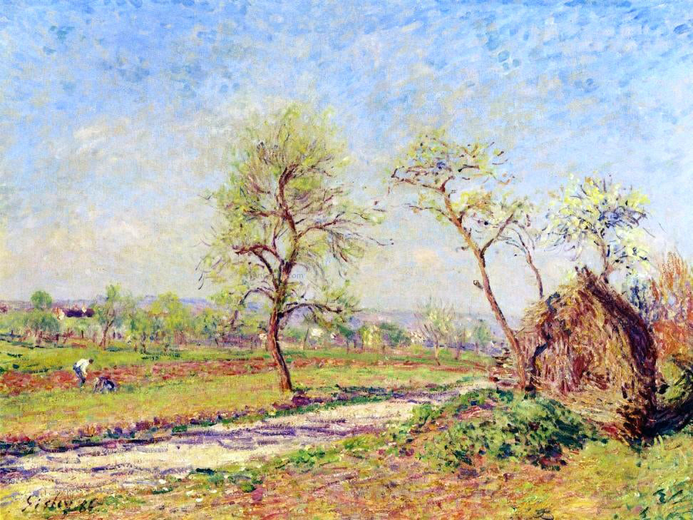 Alfred Sisley Road at Veneux - Hand Painted Oil Painting