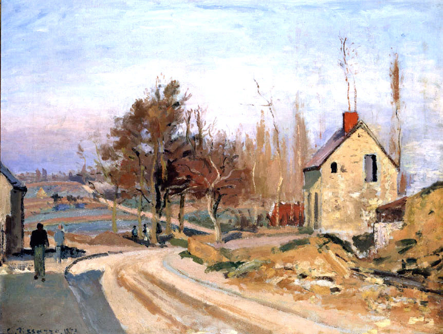 Camille Pissarro Road from Osny to Pontoise - Hoar Frost - Hand Painted Oil Painting