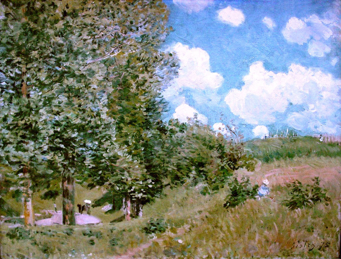 Alfred Sisley Road from Versailles to Saint-Germain - Hand Painted Oil Painting