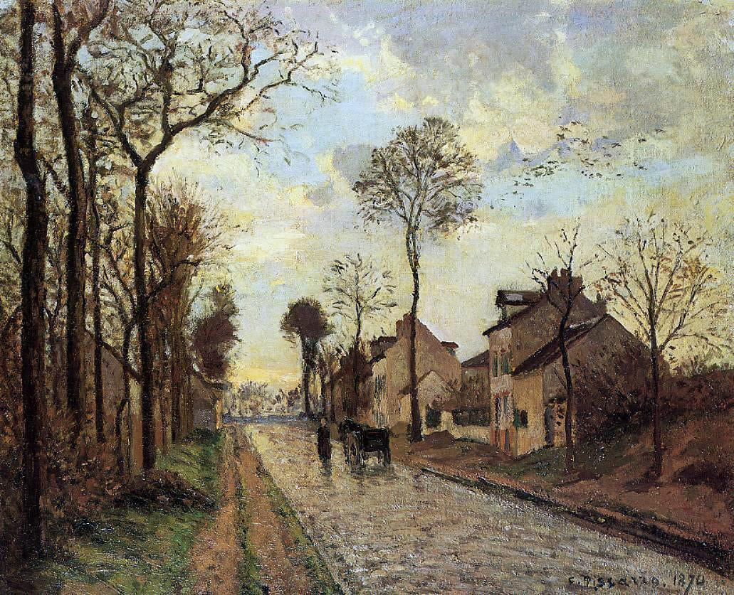 Camille Pissarro Road in Louveciennes - Hand Painted Oil Painting