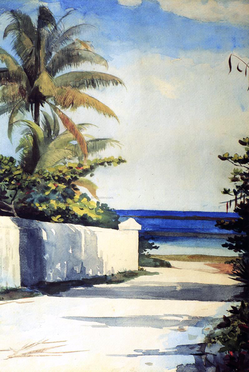 Winslow Homer Road in Nassau (also known as No.1 Nassau Street) - Hand Painted Oil Painting