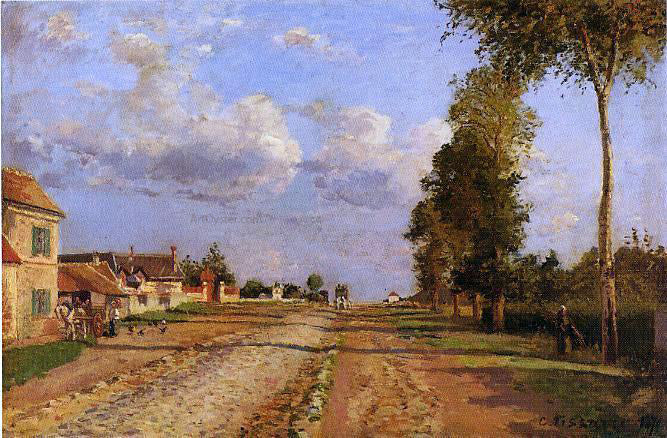 Camille Pissarro Road to Racquencourt - Hand Painted Oil Painting