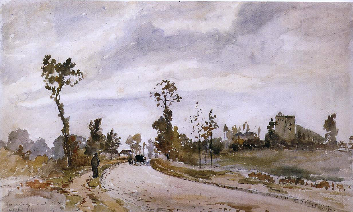 Camille Pissarro Road to Saint-Germain, Louveciennes - Hand Painted Oil Painting
