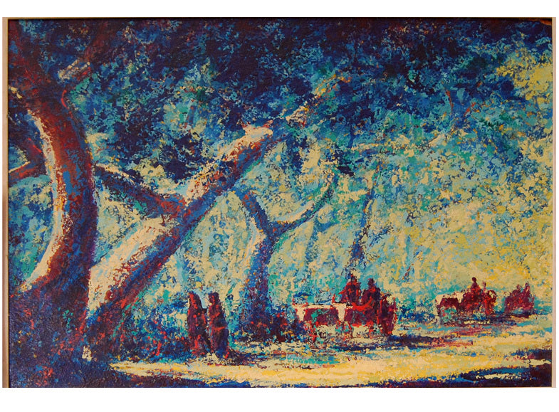 Adolphe-Joseph-Thomas Monticelli Road View - Hand Painted Oil Painting