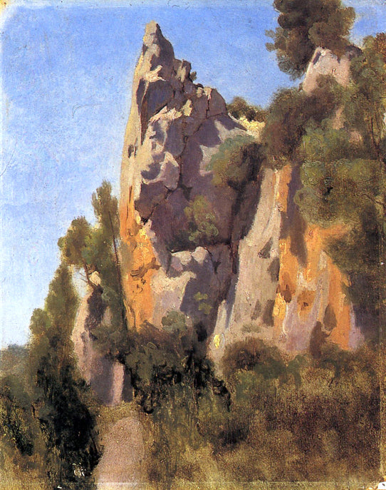 Jean-Baptiste-Camille Corot Rocks at Civita Castellana - Hand Painted Oil Painting