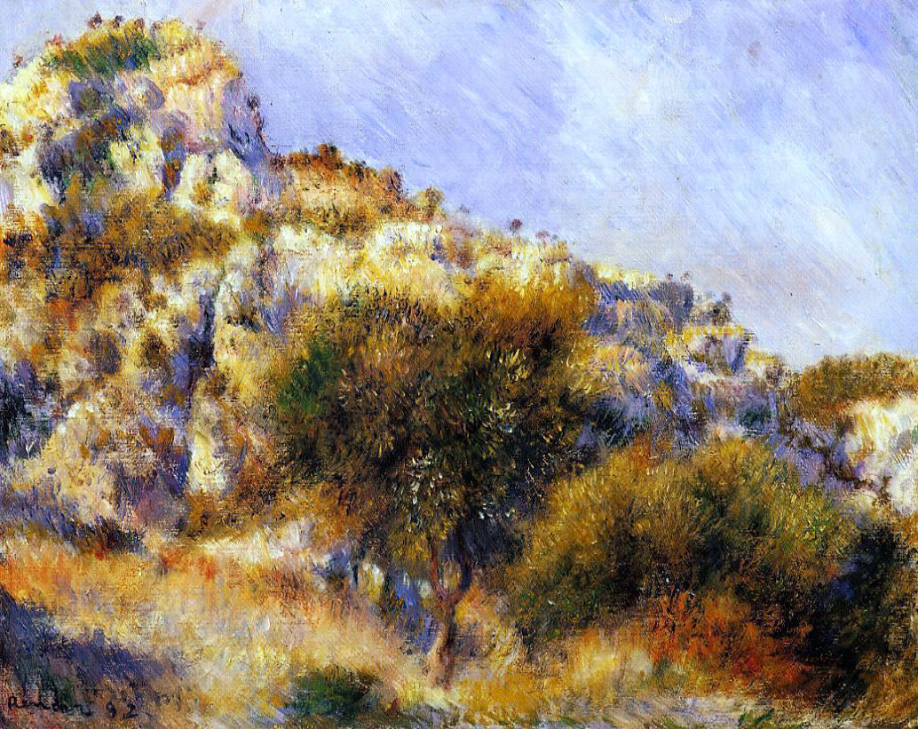 Pierre Auguste Renoir Rocks at l'Estaque - Hand Painted Oil Painting