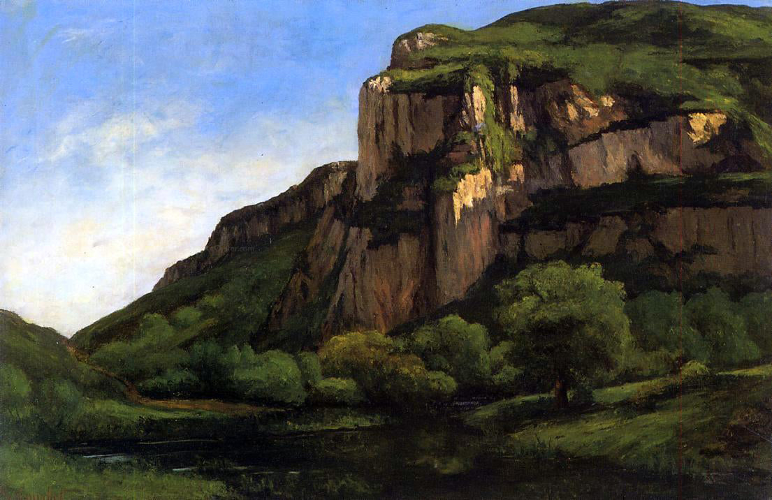 Gustave Courbet Rocks at Mouthier - Hand Painted Oil Painting