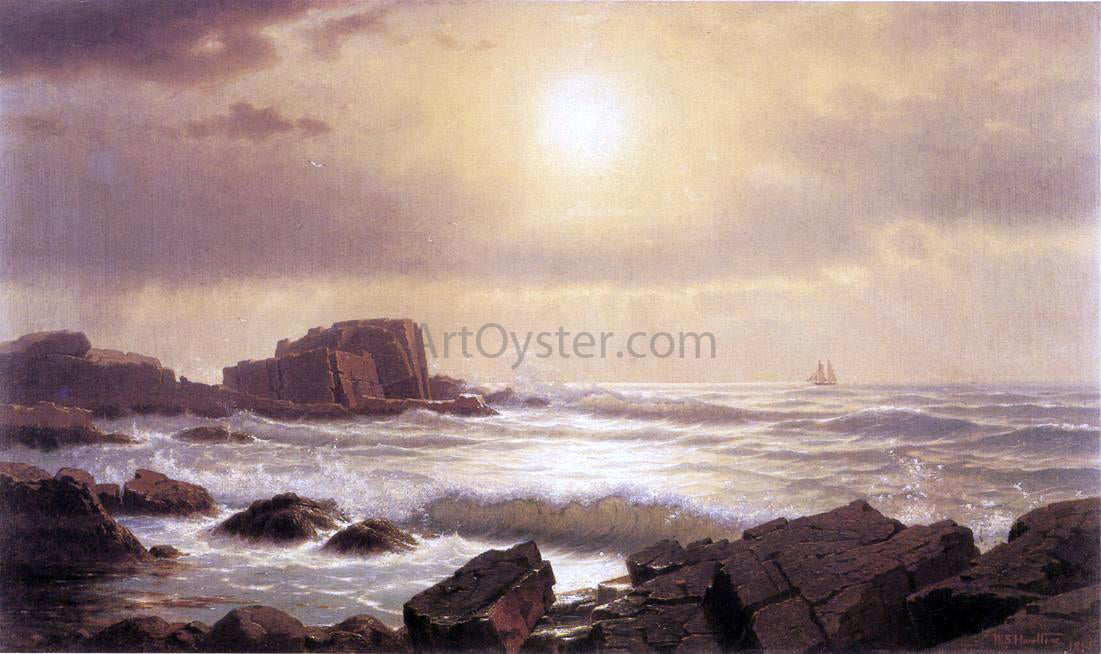  William Stanley Haseltine Rocks at Nahant - Hand Painted Oil Painting