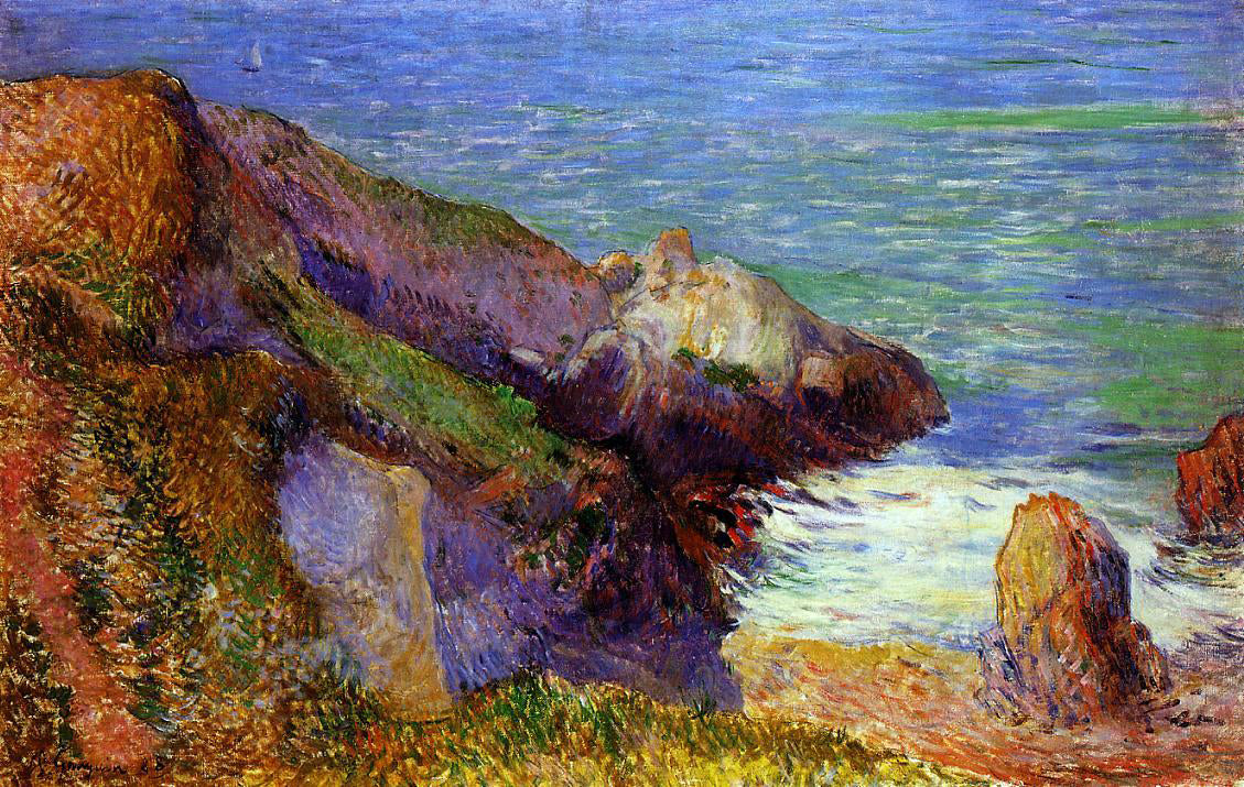 Paul Gauguin Rocks on the Breton Coast - Hand Painted Oil Painting