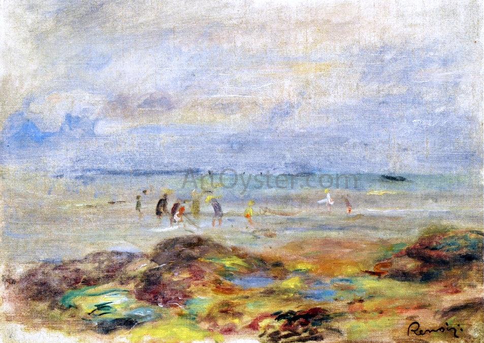 Pierre Auguste Renoir Rocks with Shrimp Fishermen - Hand Painted Oil Painting