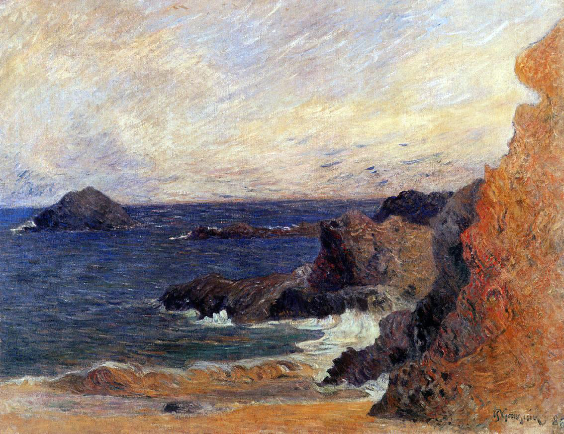 Paul Gauguin Rocky Coast - Hand Painted Oil Painting