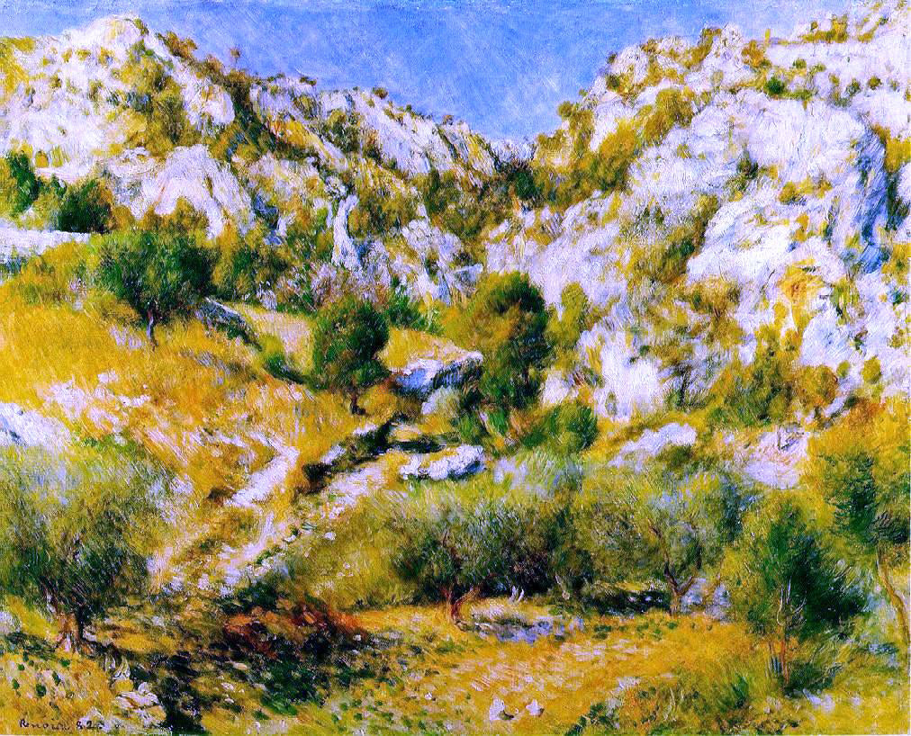 Pierre Auguste Renoir Rocky Craggs at l'Estaque - Hand Painted Oil Painting
