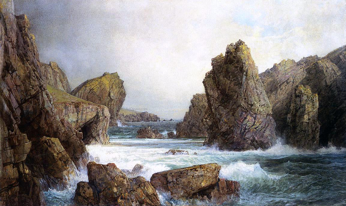 William Trost Richards Rocky Inlet - Hand Painted Oil Painting