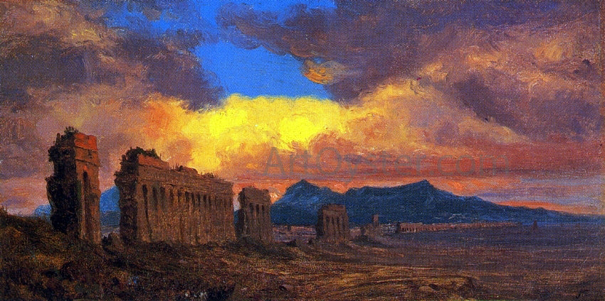 Jervis McEntee Roman Aqueduct - Hand Painted Oil Painting