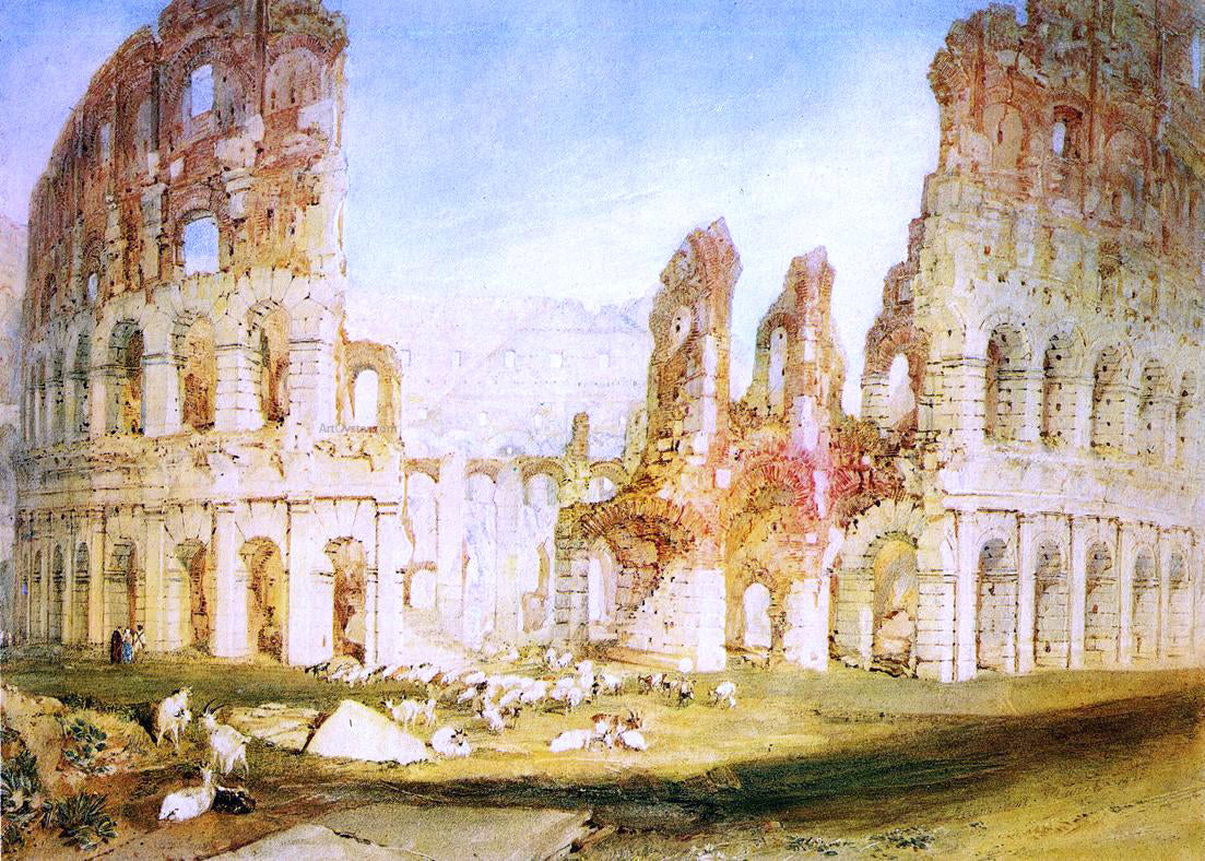 Joseph William Turner Rome: The Colosseum - Hand Painted Oil Painting