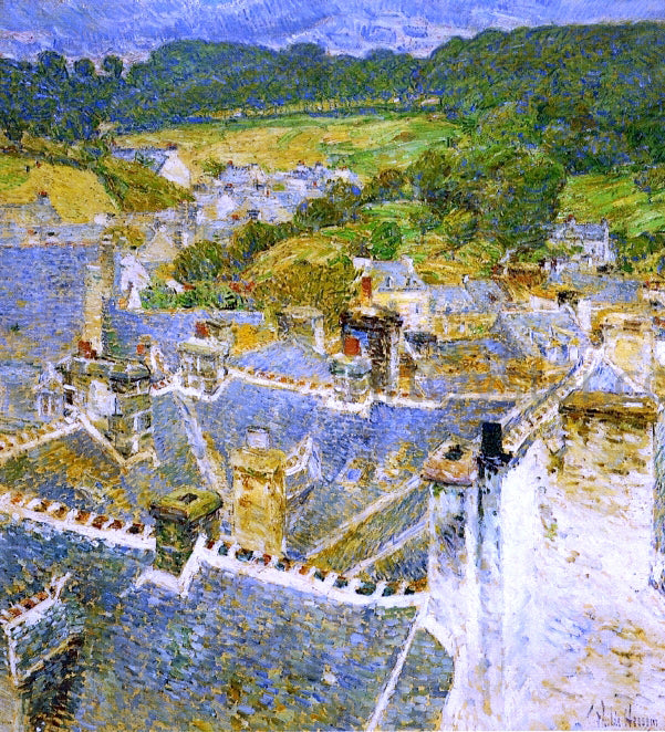  Frederick Childe Hassam Rooftops: Pont-Aven - Hand Painted Oil Painting
