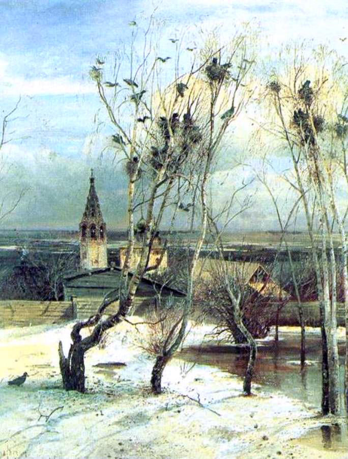 Alexei Kondratevich Savrasov Rooks Come Flying - Hand Painted Oil Painting
