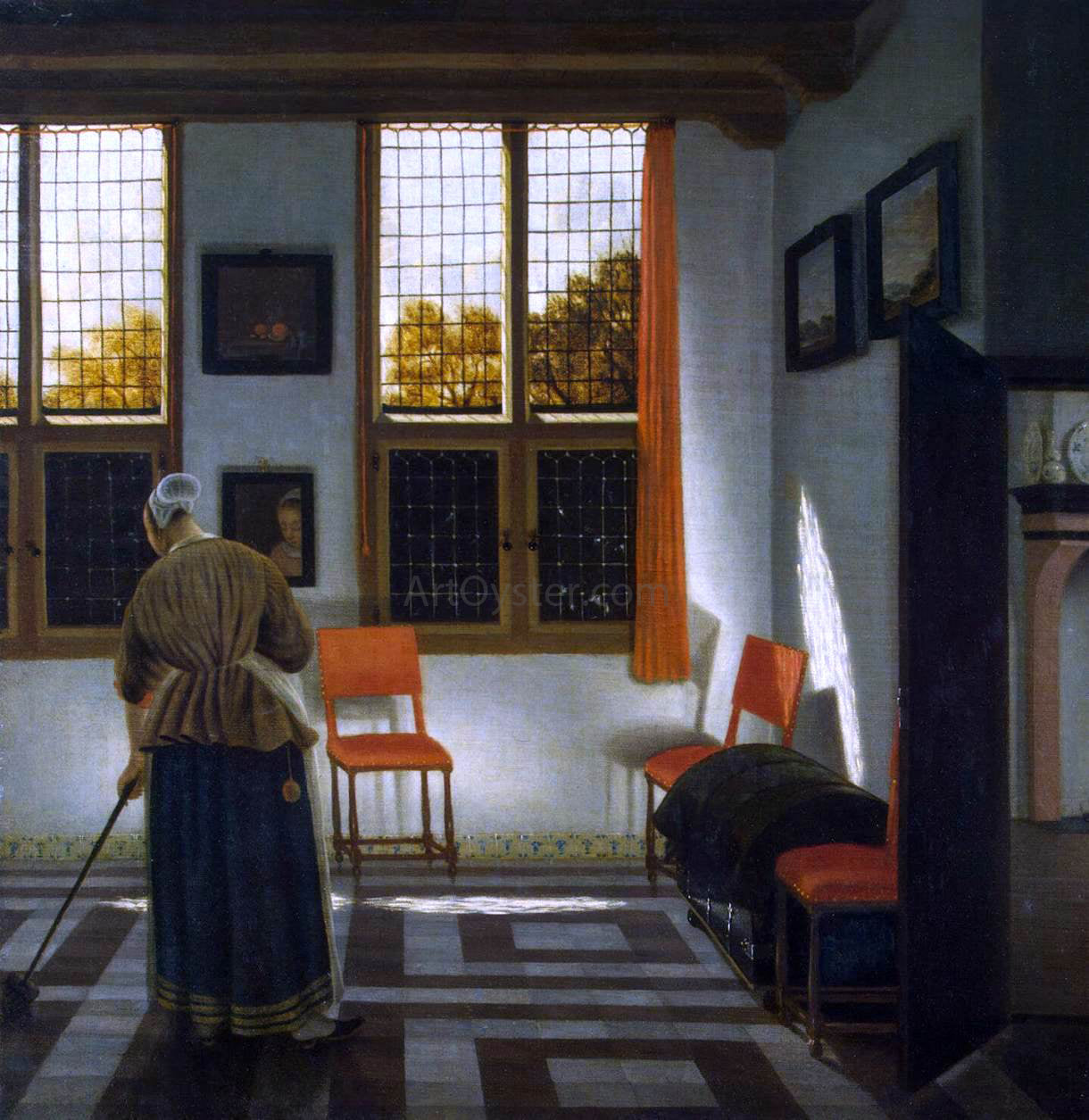 Pieter Janssens Elinga Room in a Dutch House - Hand Painted Oil Painting