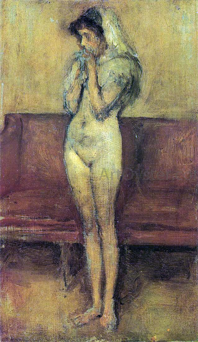 James McNeill Whistler Rose and Brown: La Cigale - Hand Painted Oil Painting