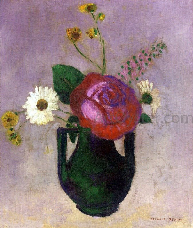  Odilon Redon Rose and Daisy - Hand Painted Oil Painting