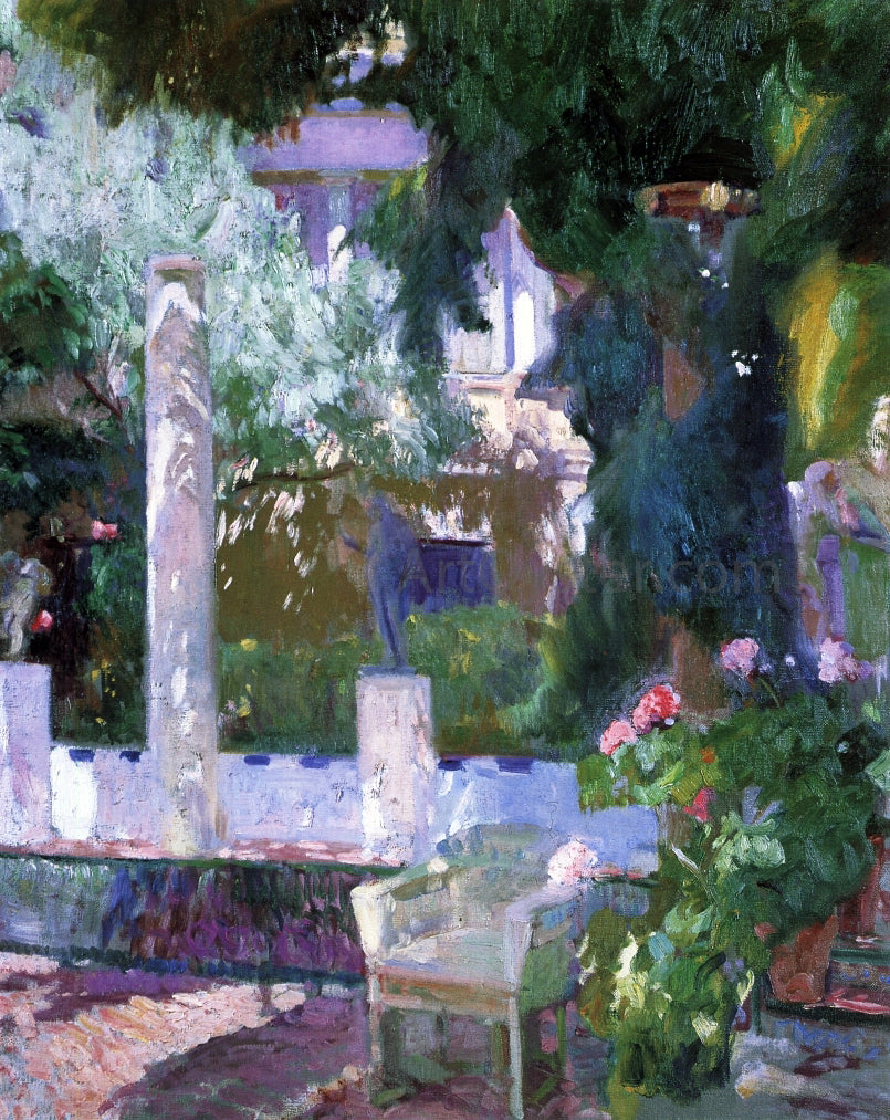 Joaquin Sorolla Y Bastida Rose Bush at the Sorolla House - Hand Painted Oil Painting