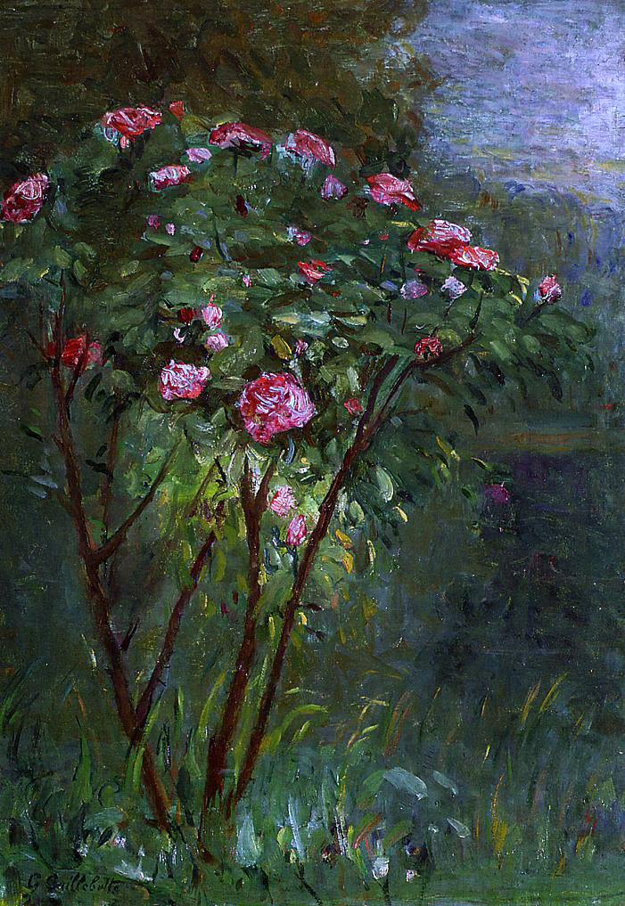  Gustave Caillebotte Rose Bush in Flower - Hand Painted Oil Painting