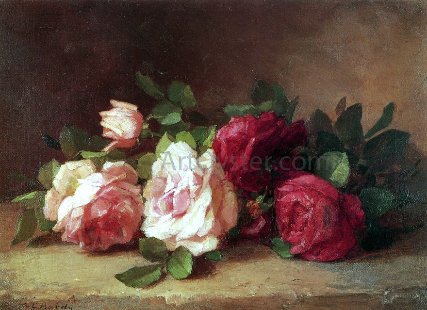 Anna Eliza Hardy Roses - Hand Painted Oil Painting
