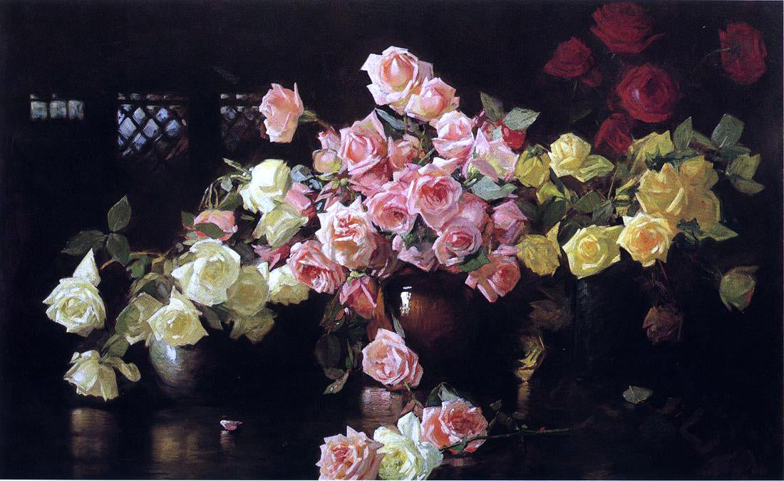  Joseph DeCamp Roses - Hand Painted Oil Painting