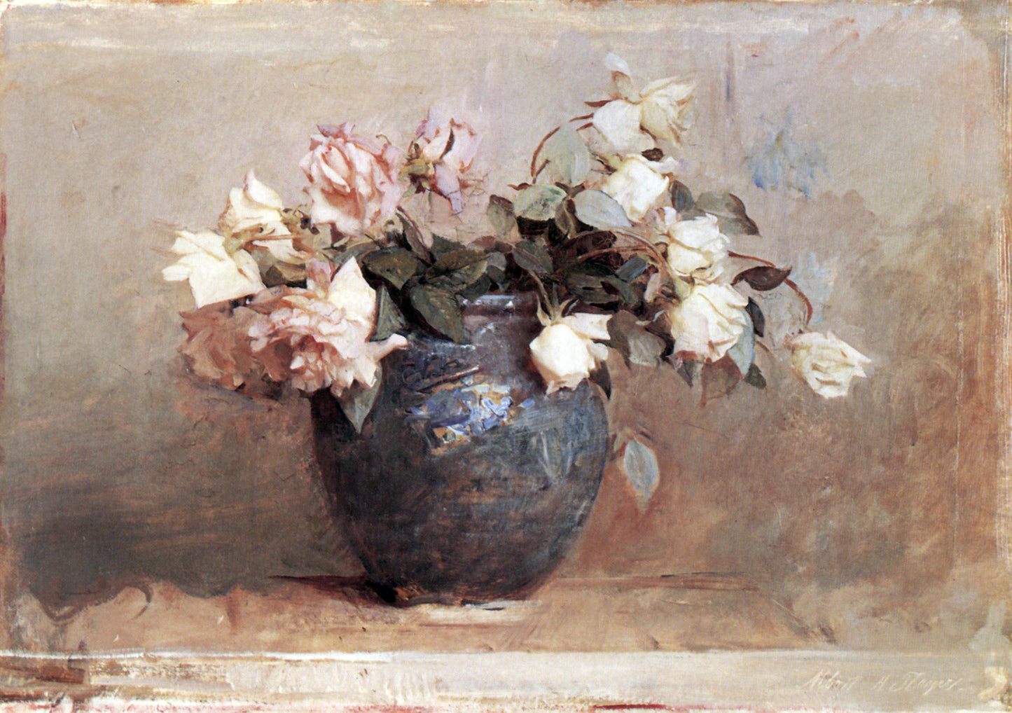 Abbott Handerson Thayer Roses - Hand Painted Oil Painting