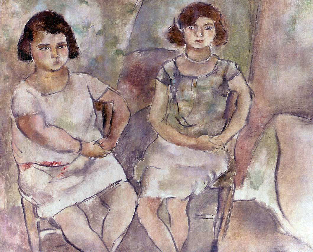 Jules Pascin Rosette and Nana - Hand Painted Oil Painting