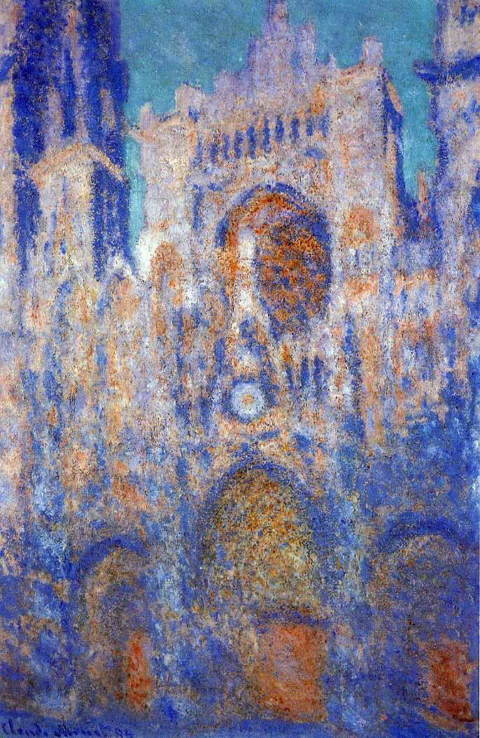 Claude Oscar Monet Rouen Cathedral, Symphony in Grey and Rose - Hand Painted Oil Painting