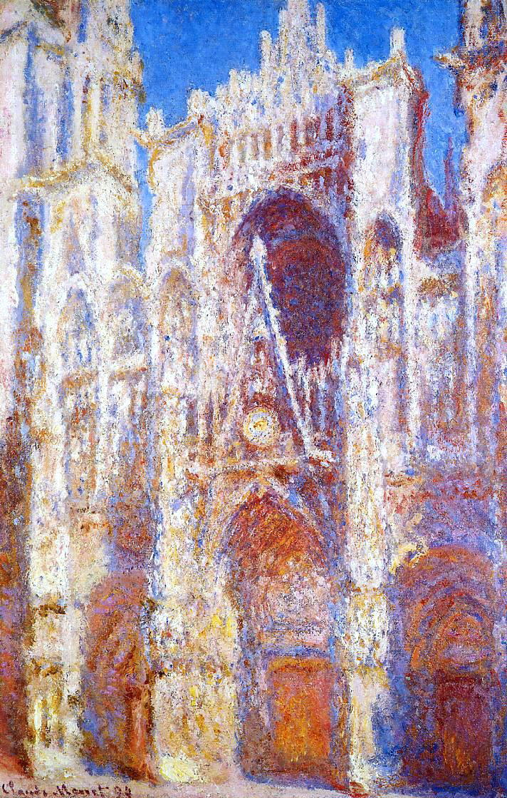 Claude Oscar Monet Rouen Cathedral, the Portal in the Sun - Hand Painted Oil Painting