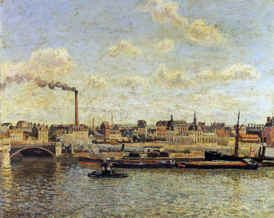 Camille Pissarro Rouen, Saint-Sever: Afternoon - Hand Painted Oil Painting
