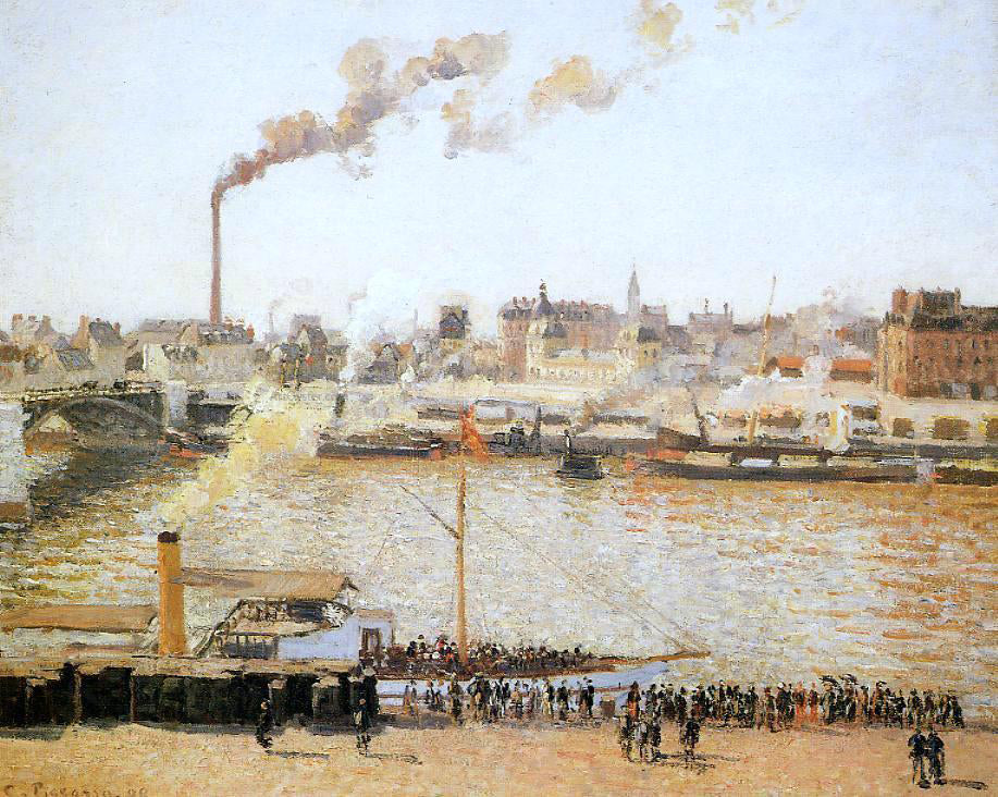 Camille Pissarro Rouen, Saint-Sever: Morning - Hand Painted Oil Painting